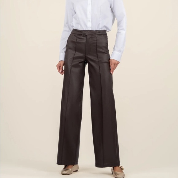 Kut From the Kloth Jodi High Rise Wide Leg Pant in Chocolate - Picture 1 of 11